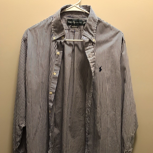 Polo Ralph Lauren blue/white button down shirt - Picture 1 of 2